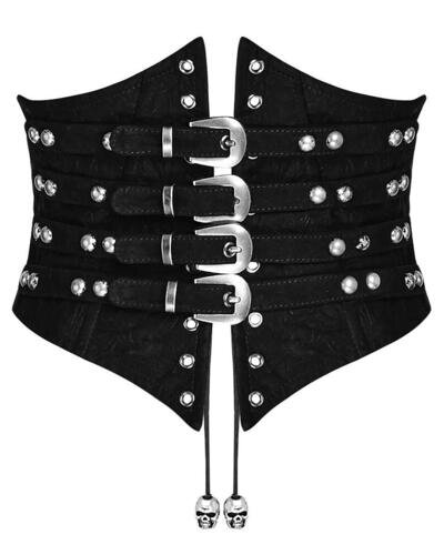 Punk Rave Corset Cincher Black Gothic Dieselpunk Waspie Girdle Belt Faux Leather Punk Rave Corset Cincher Black Gothic Dieselpunk Waspie Girdle Belt Faux Leather