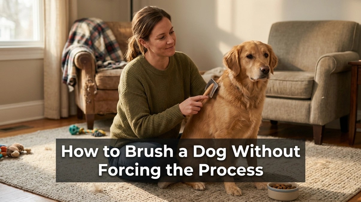 How to Brush a Dog Without Forcing the Process