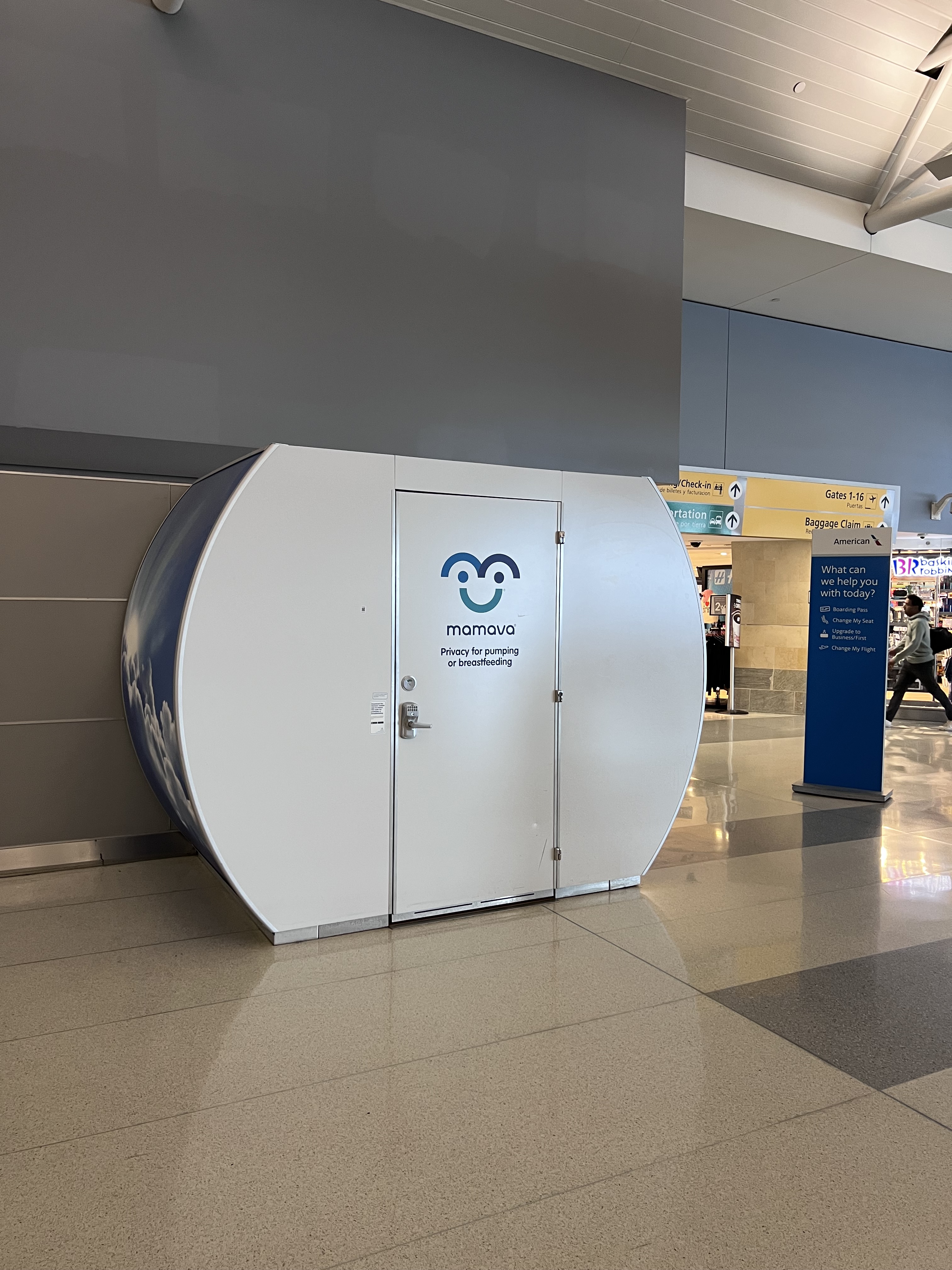 Pleasantly Surprised at JFK Airport, New York.