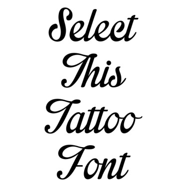 Cursive Tattoo Fonts Generator