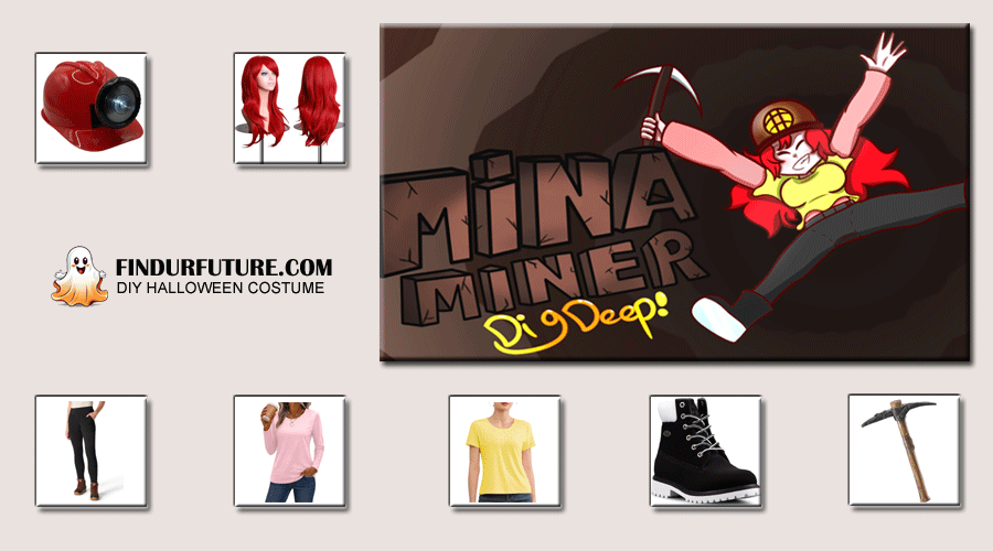 Mina Miner from Dig Deep! Costume