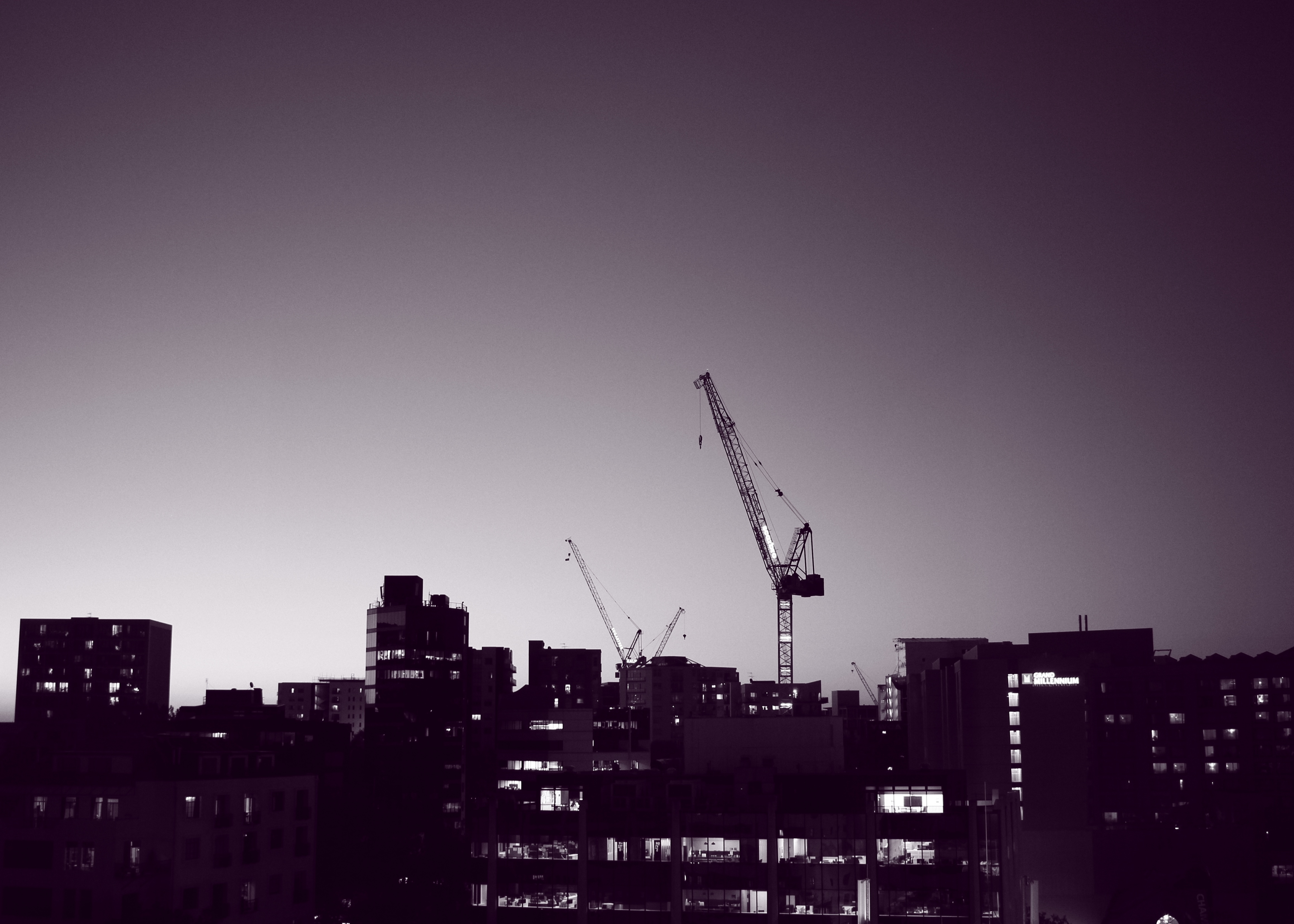 Sunset in Black and White