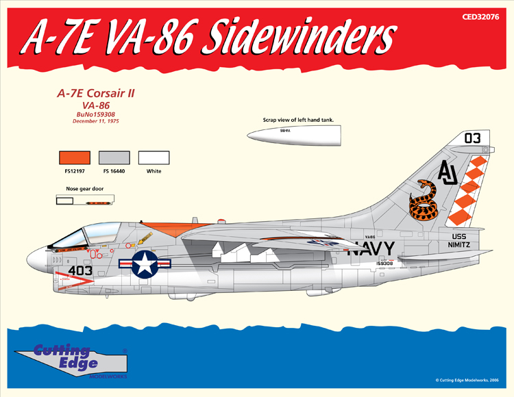 CED32076 A-7E Corsair II Part 3. - Fine Art of Decals