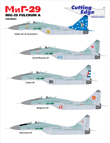 CED48003 LAST 12 SETS! MiG-29 Fulcrum Nr. 2 - Fine Art of Decals