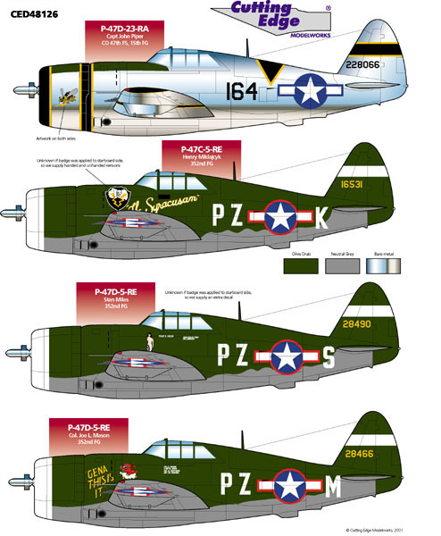 CED48126 P-47 Nose Art Nr. 1 - Fine Art of Decals
