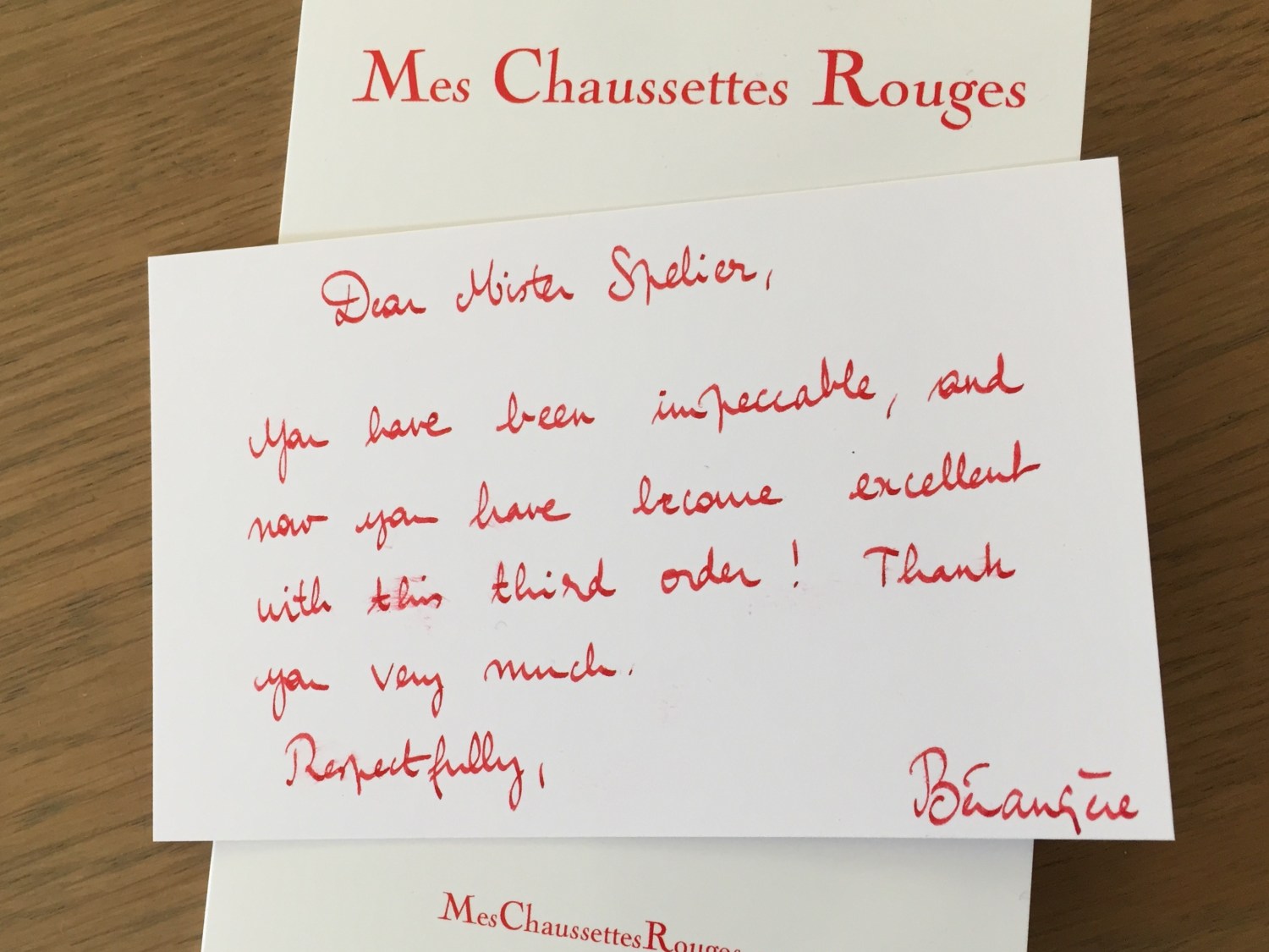 Mes Chaussettes Rouges excellent customer finno