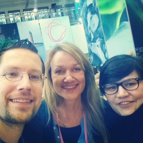 Auf der ITB2016 mit Rene von FinnTouch und Tarja von tarjasblog.de