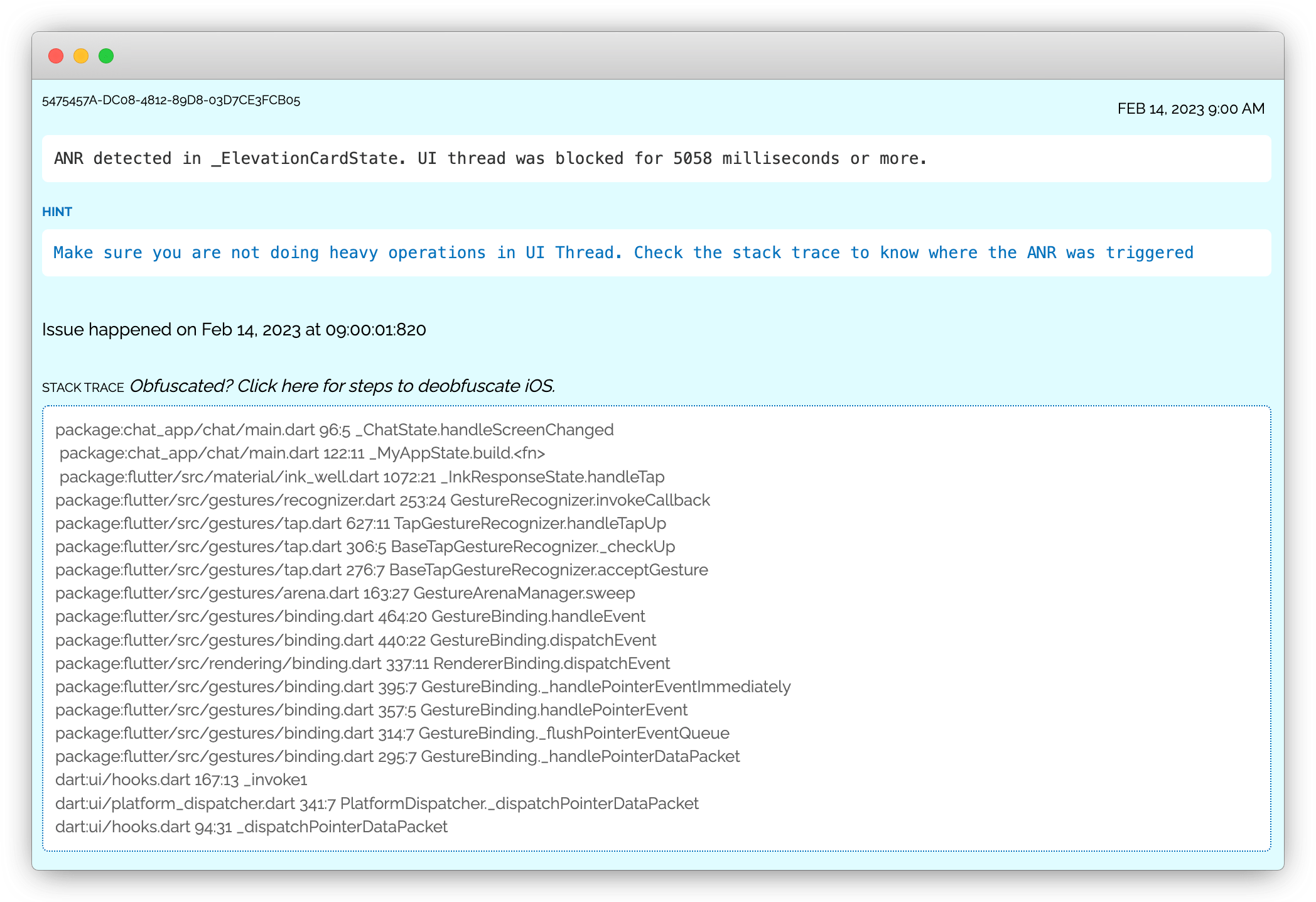 Report Bugs In Flutter Apps. Detect Performance Issues, Memory Leaks ...