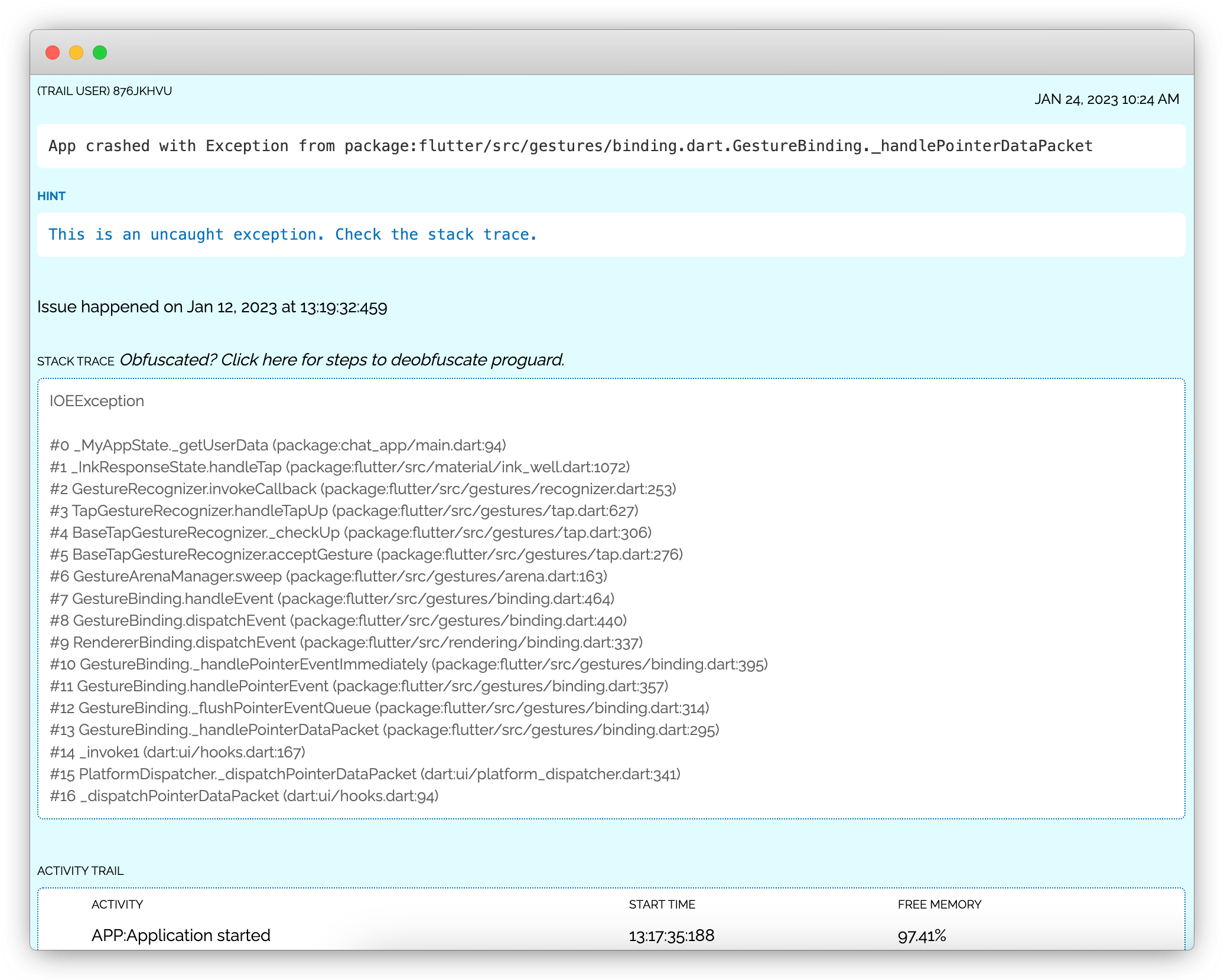 Detecting And Fixing Crashes In Flutter Apps.