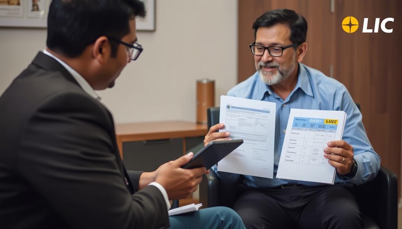 LIC insurance advisor providing personalized consultation on policy selection