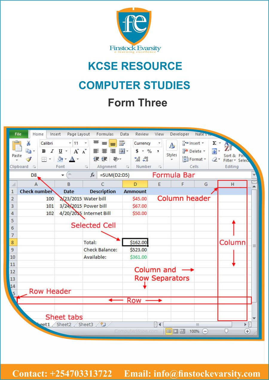 Computer Studies Form Three Textbook - Hard Copy