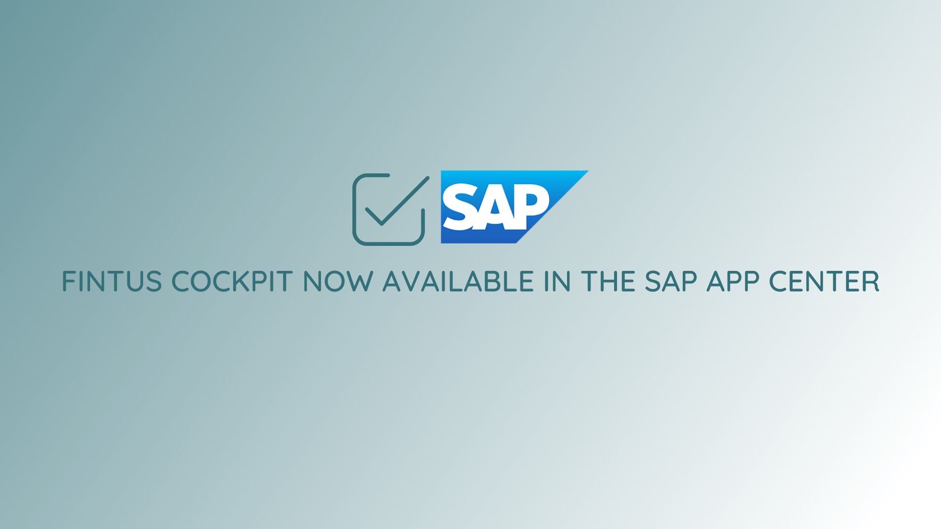 Fintus cockpit now live on sap® app center