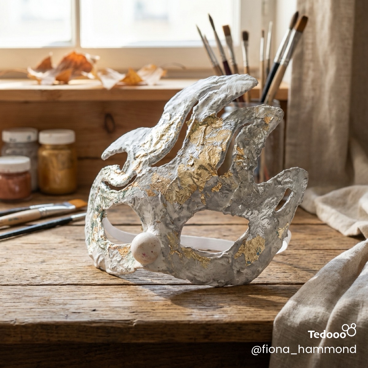 Silver/Gold Waved Mask