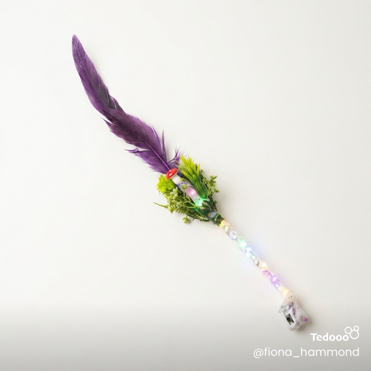 Purple Feather Wand