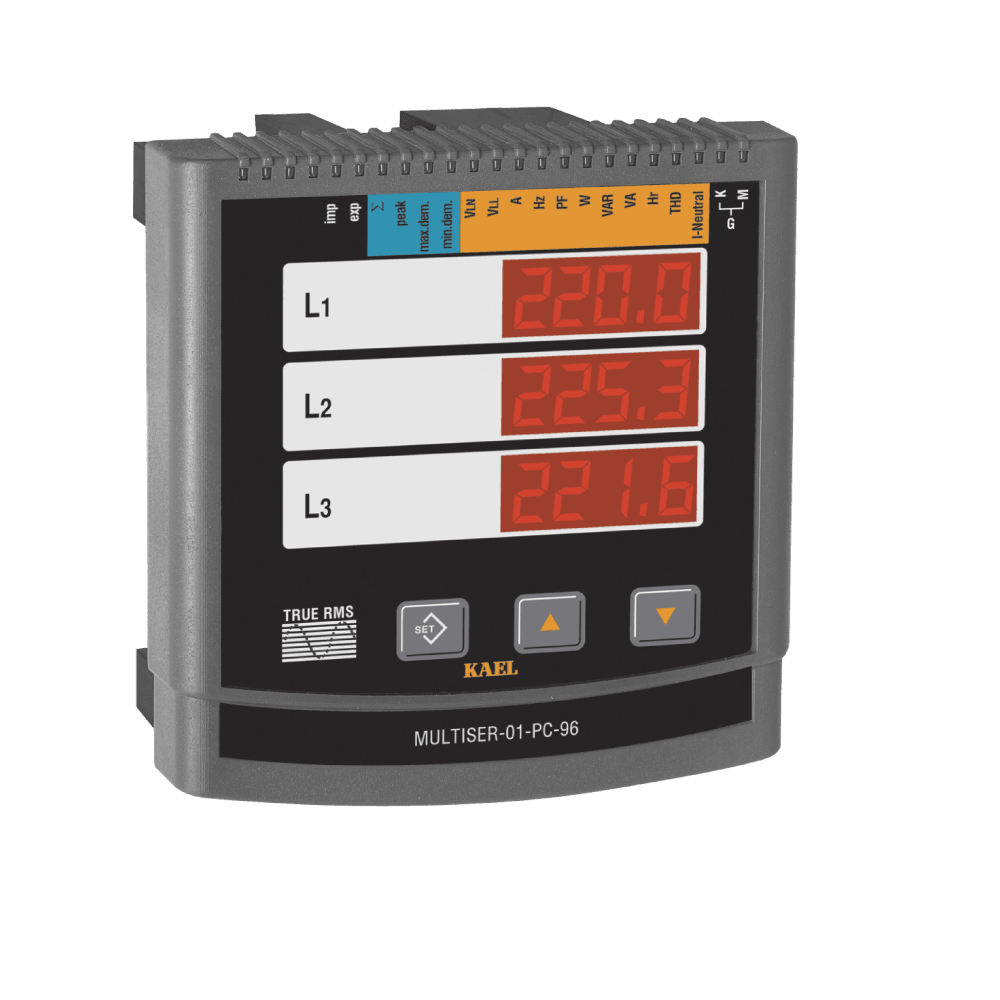 MULTISER-01-PC-96, Şebeke Analizörü  Led Ekran