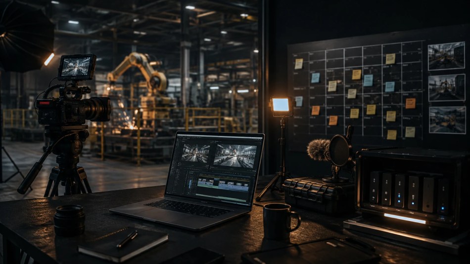 Ongoing video production and editing system for technical B2B content retainers
