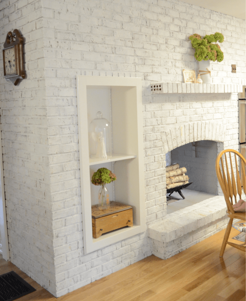 Painting a fireplace with chalk paint