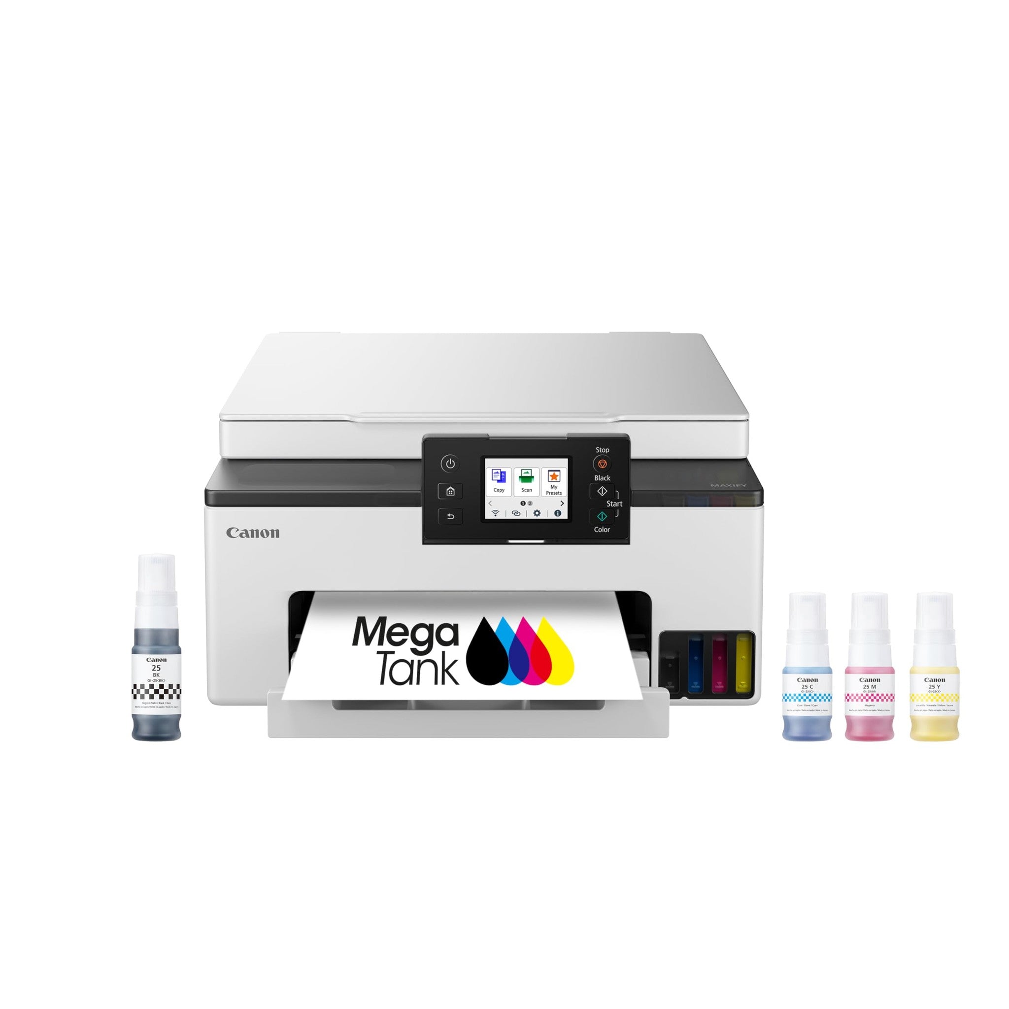Canon Megatank GX1020 All-in-One Wireless Supertank Megatank Printer | Print, Copy and Scan| Mobile Printing |2.7" LCD Color Touchscreen | Auto Duplex Printing