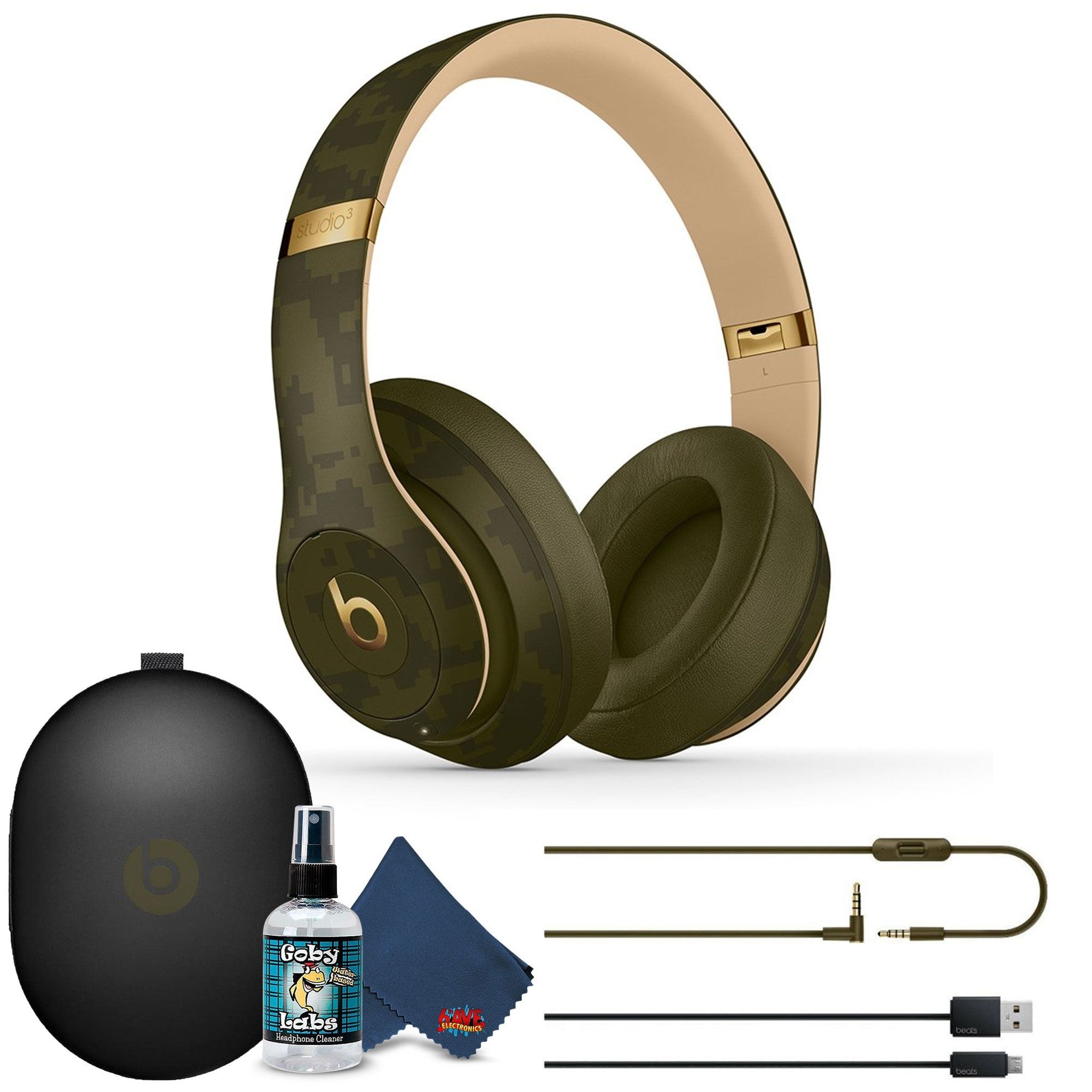 Beats Studio3 Wireless Headphones with 6Ave Cleaning Kit