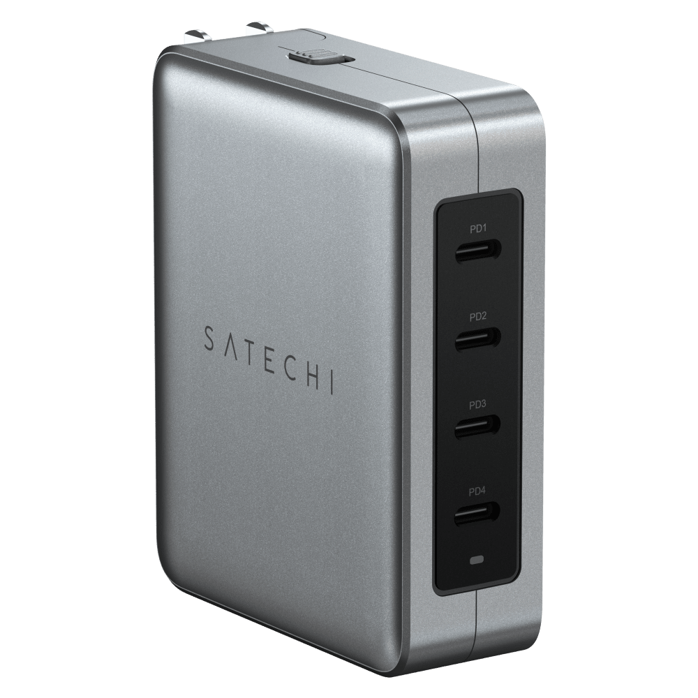 Satechi 145W USB C 4 Port GAN Travel Charger Grey
