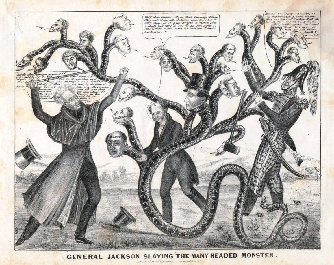 Jackson spoils system political cartoons