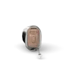 Hearing aid device on a black background for better hearing.