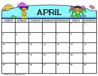April Calendar Freebie