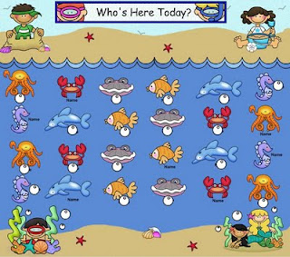 New SmartBoard Attendance Themes – Beach and Ocean