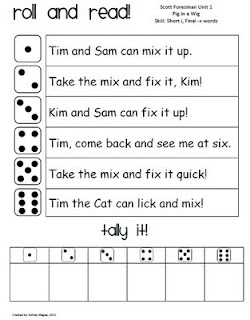 Scott Foresman Reading Street Roll & Read Fluency Practice Unit 1 for 1st Grade