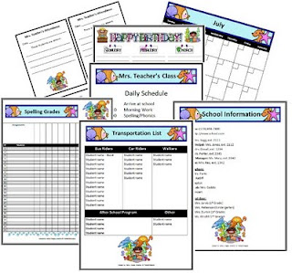 Ocean Themed Classroom Forms and Substitute Information Pages!