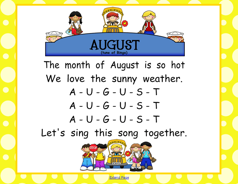 August SmartBoard Calendar Math