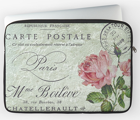 Petite Rose Confection Laptop Sleeve © Sarah Vernon