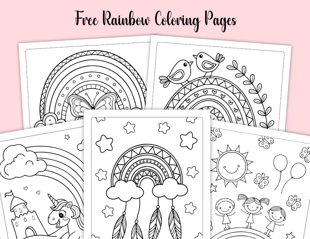 Rainbow Coloring Pages 85 Free Printable PDFs Free Rainbow Coloring Pages.webp