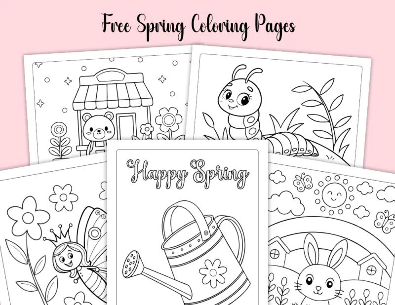 Spring Themed Coloring Sheet - City Arts - Classic 4K Collection