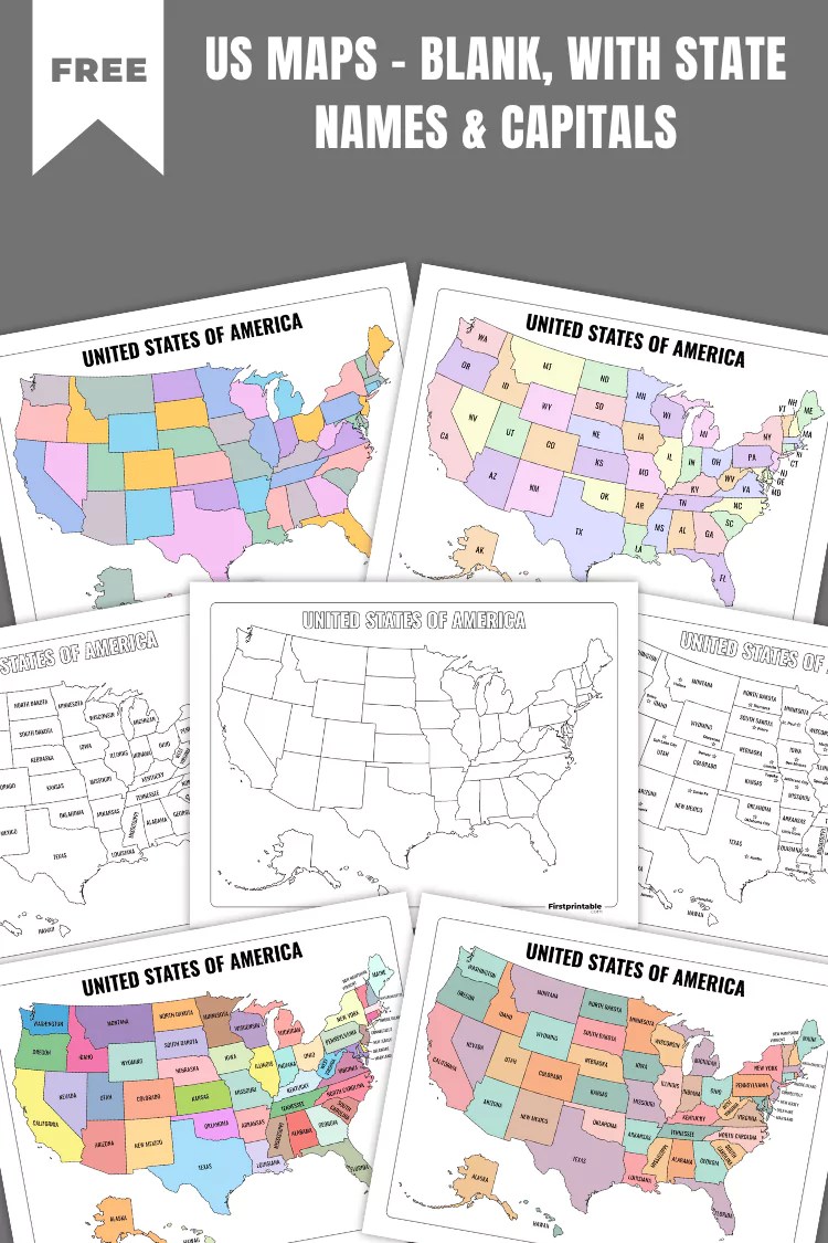 Printable US Maps Blank With State Names And Capitals Free Printable US Maps.webp