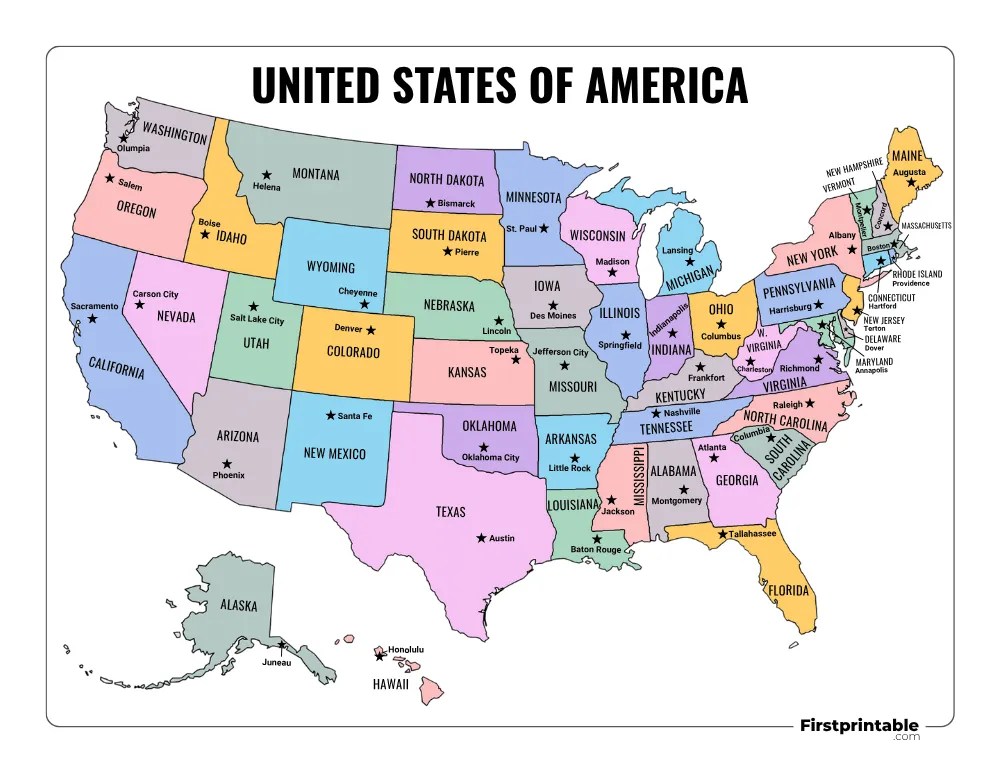 Printable US Maps Blank With State Names And Capitals Printable US Map With Capitals Template 03.webp