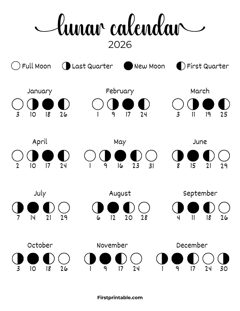 Moon Phase Calendar 2026 Lunar Calendar Lunar Calendar 2026 With Moon Phases 02.webp