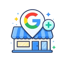 Local SEO services icon representing Google Business Profile optimization by First Step Connections to improve local visibility.