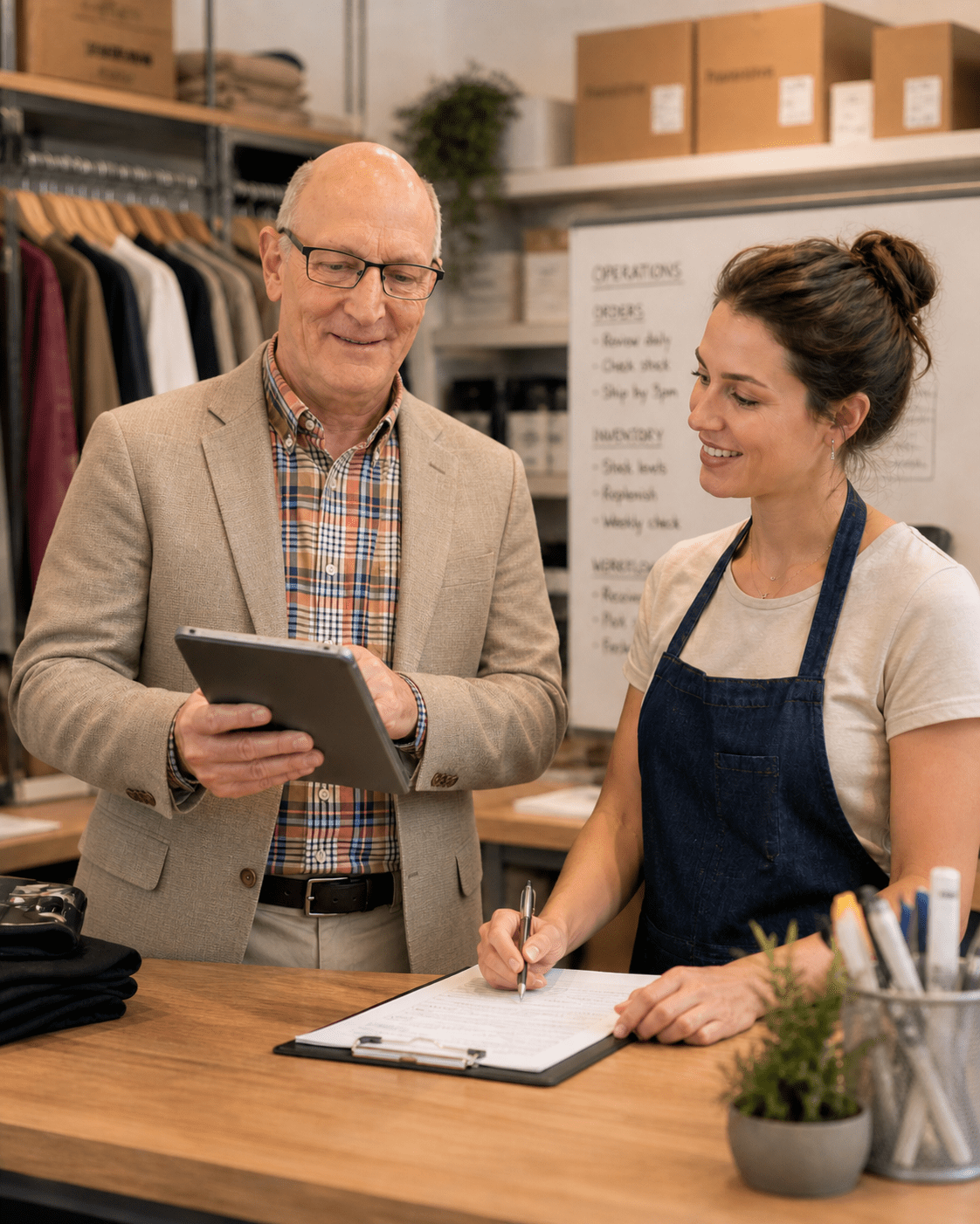 merchant advisor discussing payment processing