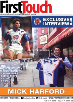 mick harford on the cover of first touch magazine