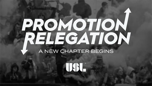 banner for USL promotion/relegation announcement