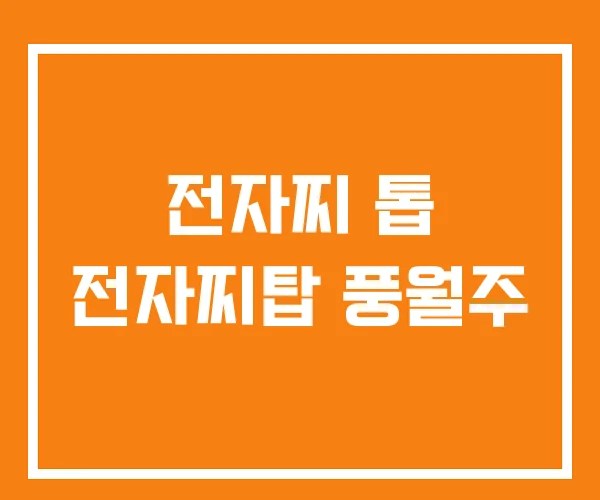 전자찌 톱 전자찌탑 풍월주