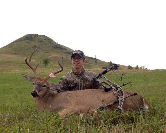 Jade McGough with his first archery deer!