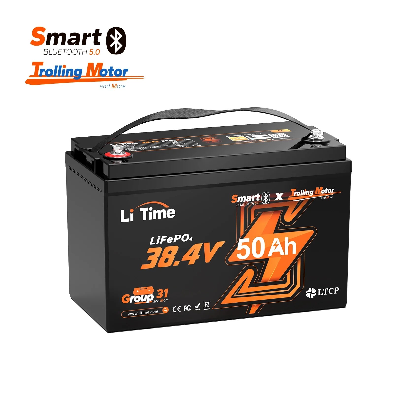 Μπαταρία Λιθίου LiFePO4 36V-50Ah με Bluetooth Ιδανική για Ηλεκτρική Άγκυρα LiTime