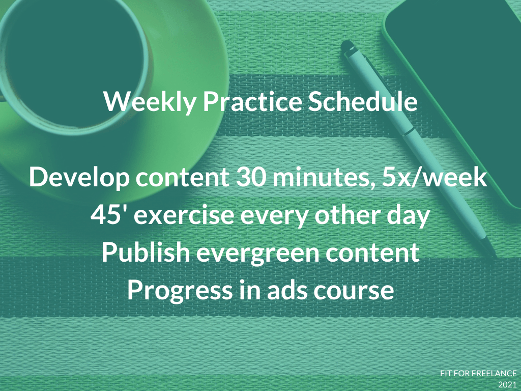 weekly goals