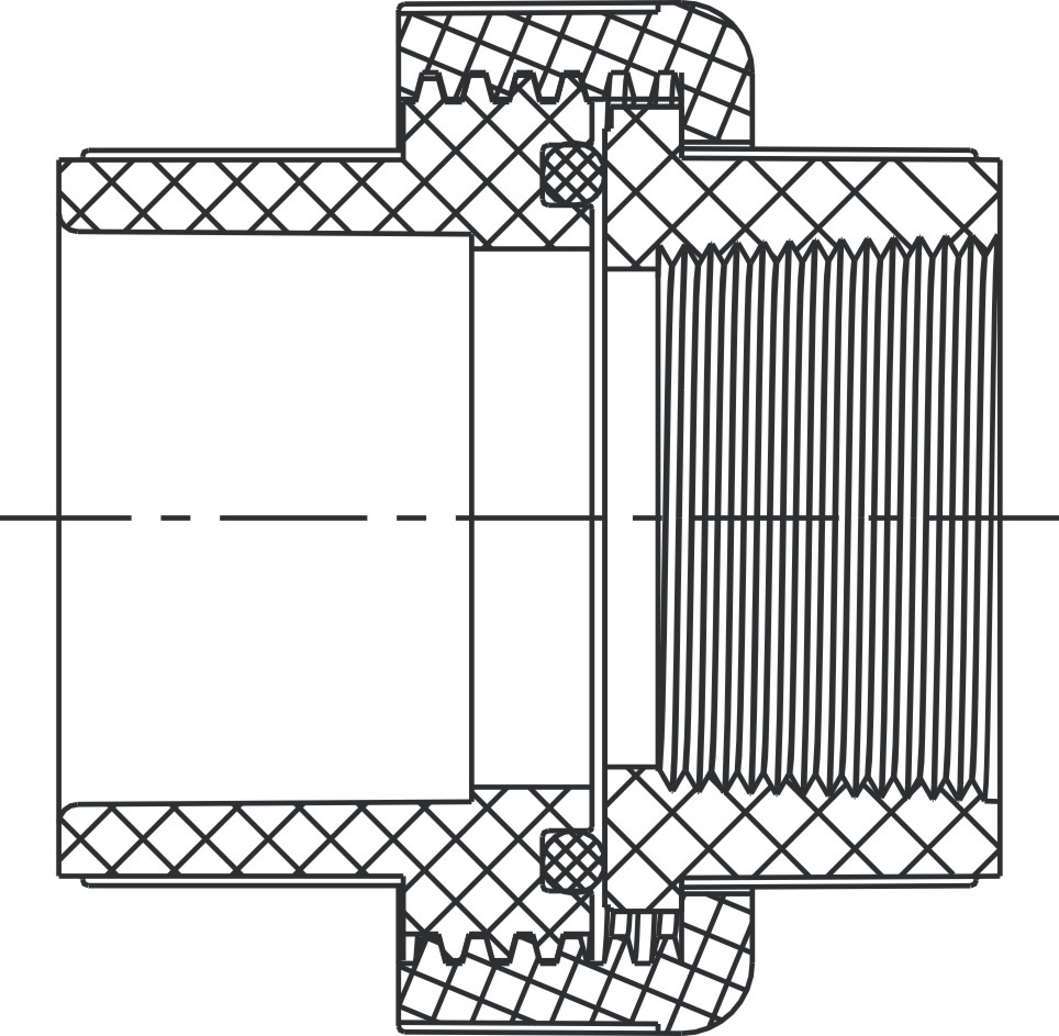 Union W/O-Ring Seal (SOC × FIPT)