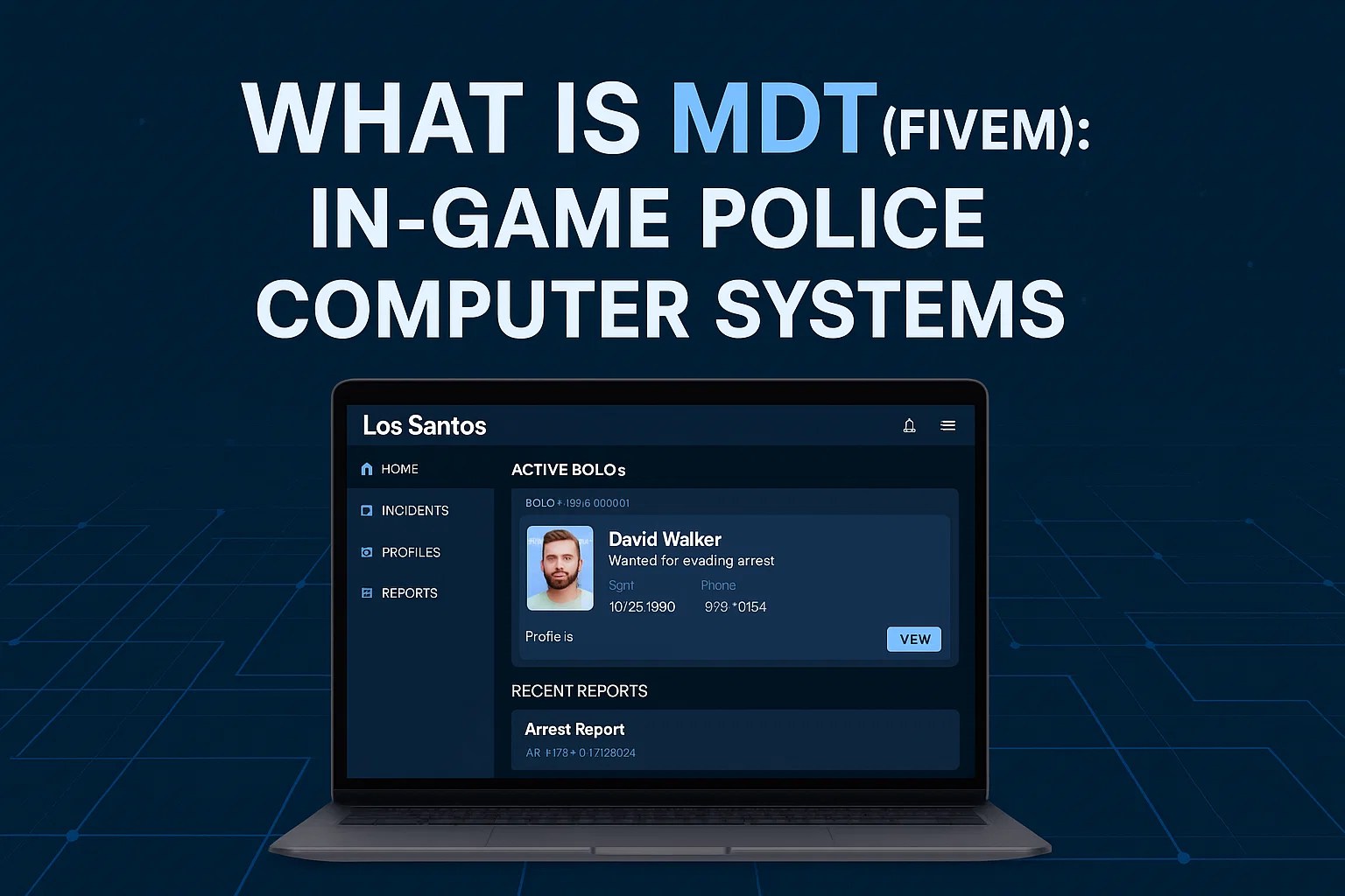 What is mdt (fivem): in-game police computer systems