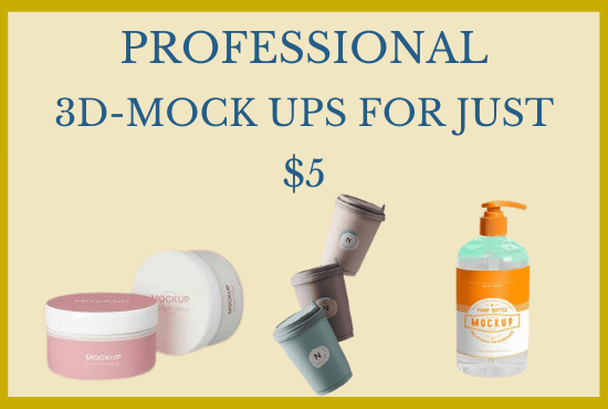 Do realistic 3d product rendering and mockup creating. 3d Product Mockup Fiverrbox