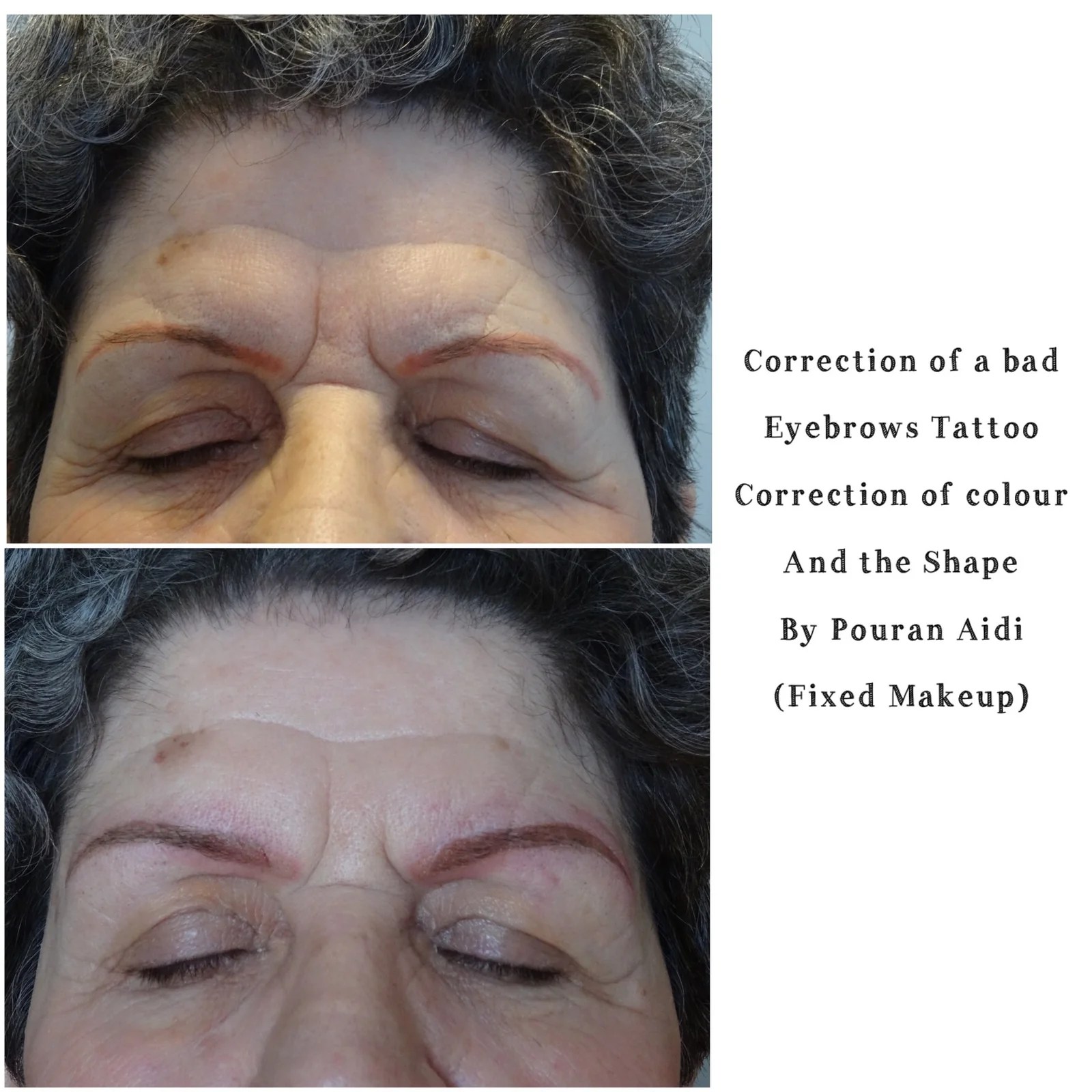 Fixing A Bad Shaped Eyebrow Tattoos Or Colour Correction Fixed Makeup