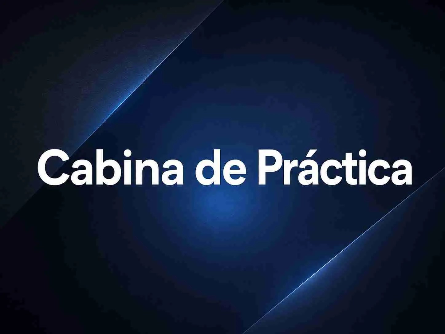 Servicio de alquiler de cabina de práctica